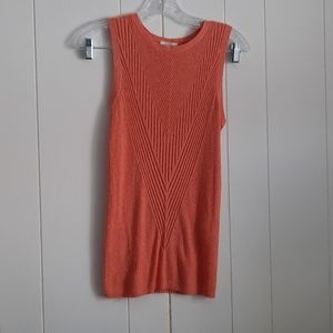 Sundance ladies large orange sleeveless sweater